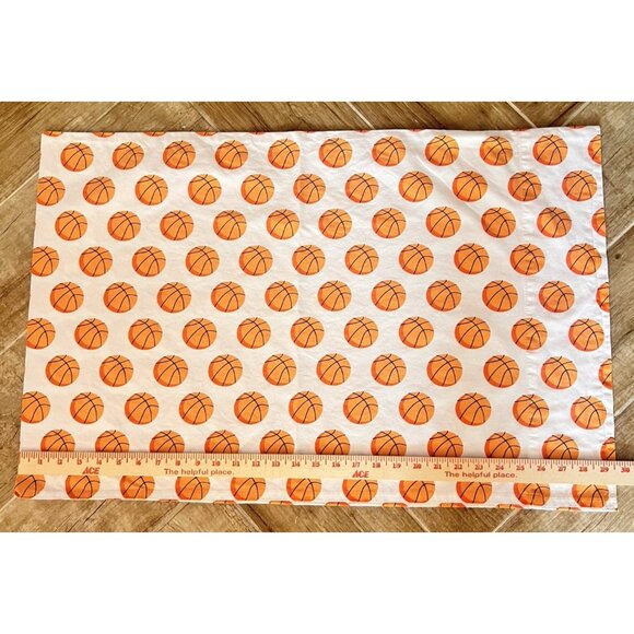 Basketball Pillowcases Land Of Nod Standard 19" x 9.5"100% Organic Cotton Sport - Picture 6 of 7